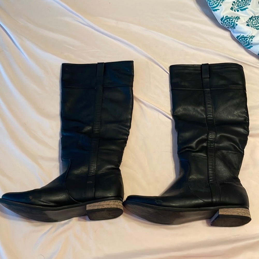 black tall boots
